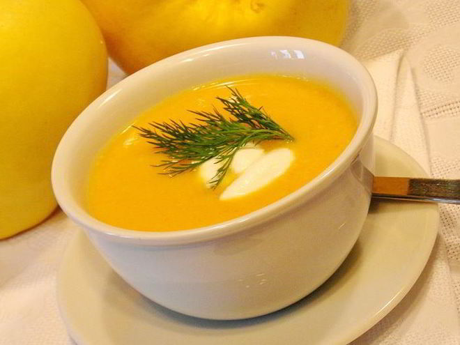 Рецепт супа-пюре из репы, сельдерея, курицы и тыквы