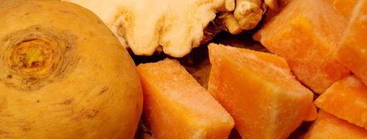 суп-пюре из репы, сельдерея, курицы и тыквы. Шаг 3