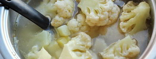 суп-пюре из цветной капусты с гренками. Шаг 5