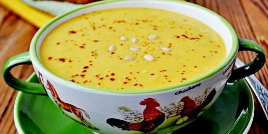 Суп-пюре из тыквы с тахини