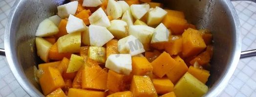 суп пюре из тыквы с яблоками и мускатным орехом. Шаг 7