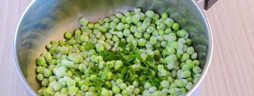 суп-пюре из замороженного зеленого горошка. Шаг 5