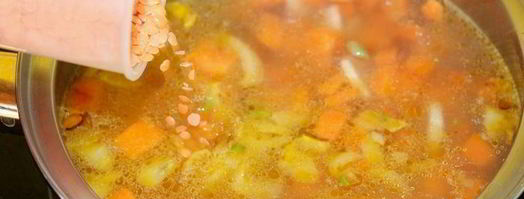 суп-пюре с чечевицей и нутом. Шаг 3