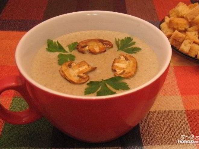 Рецепт супа-пюре с грибами