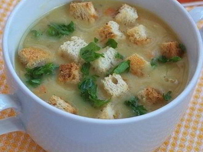 Рецепт супа-пюре с сухариками