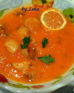 Томатный суп-пюре с костным мозгом