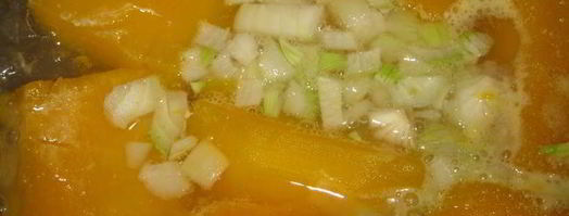 тыквенно-овощной суп-пюре с кроликом. Шаг 4