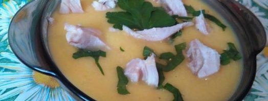 тыквенный суп-пюре с курицей. Шаг 9