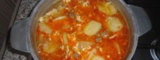 суп с фаршем и яйцом. Шаг 9