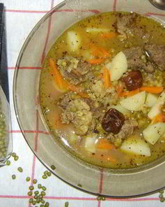 Суп с говядиной и машем