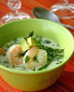 Суп с креветками холодный