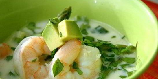 Суп с креветками холодный