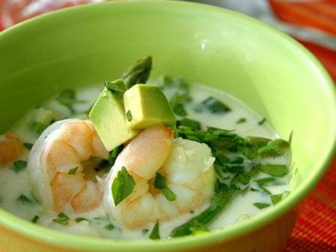 Рецепт супа с креветками холодный