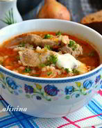 Суп с перловкой и мясом