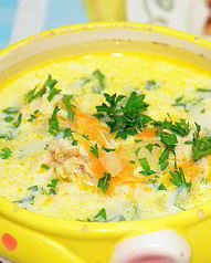 Суп с плавленным сыром