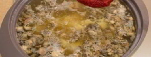 суп с уткой, рисом и грибами. Шаг 12