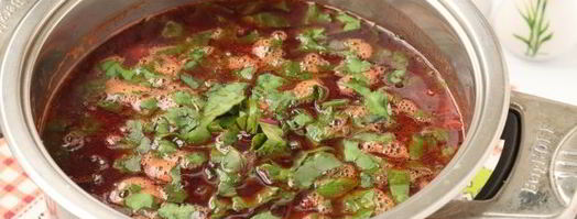 горячий свекольник с ботвой. Шаг 11