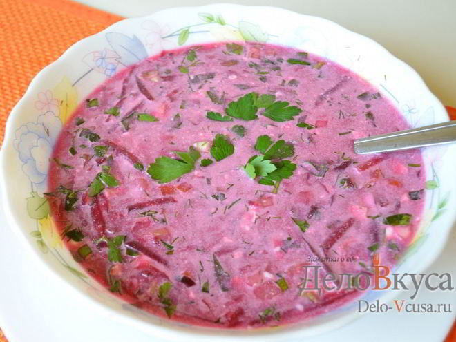 Рецепт холодного свекольника