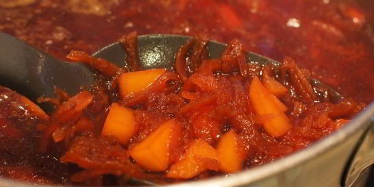 Свекольник горячий с мясом