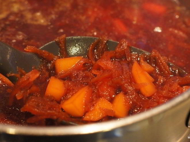 Рецепт свекольника горячего с мясом