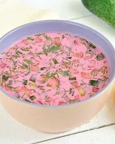 Свекольник холодный с мясом