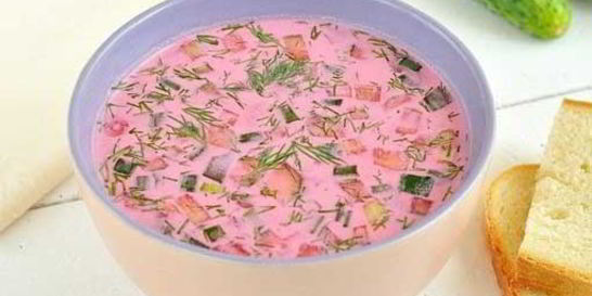 Свекольник холодный с мясом