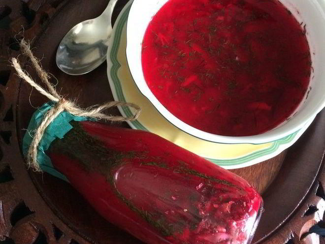 Рецепт свекольника холодного с тунцом