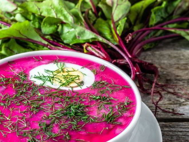 Рецепт свекольника на кефире с мясом и минеральной водой