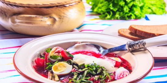 Свекольник с ботвой холодный