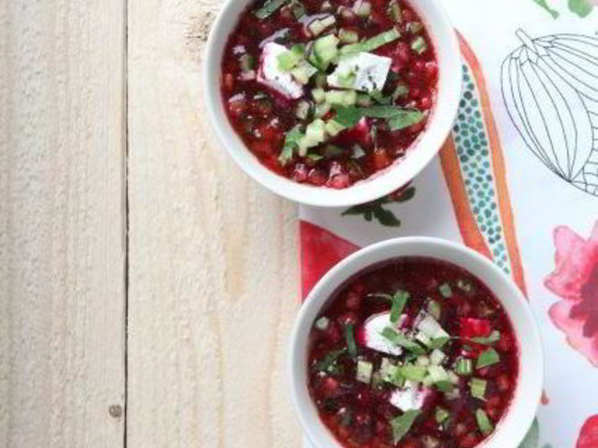 Рецепт свекольника с козьим сыром