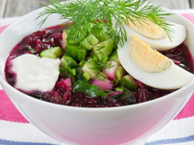 Рецепт свекольника с крапивой, огурцом и картофелем