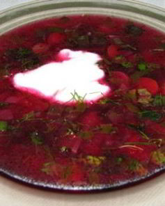 Свекольник с листьями свеклы