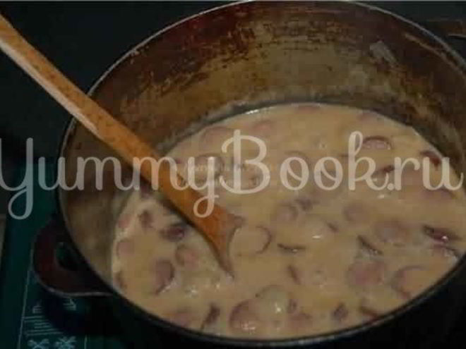 Рецепт баварского пивной сырный суп с копчеными колбасками