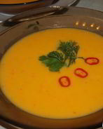 Острый сырный суп с йогуртом