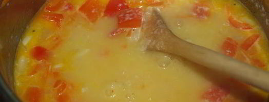 острый сырный суп с йогуртом. Шаг 13