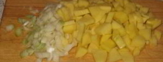 сливочно-сырный суп с чесночными сухариками. Шаг 6