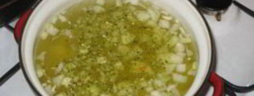 сливочно-сырный суп с чесночными сухариками. Шаг 7