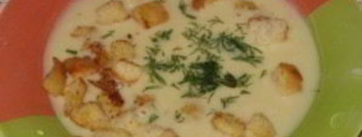 сливочно-сырный суп с чесночными сухариками. Шаг 8