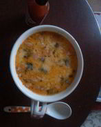 Сырный картофельный суп с морепродуктами