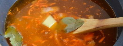 сырный крем-суп с грудинкой. Шаг 7