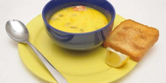 Сырный крем суп с креветками