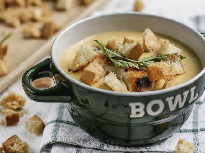 Рецепт сырного крема-супа с курицей