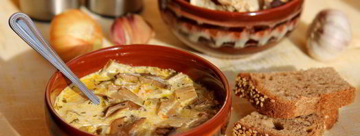 сырный суп на грибном бульоне. Шаг 9