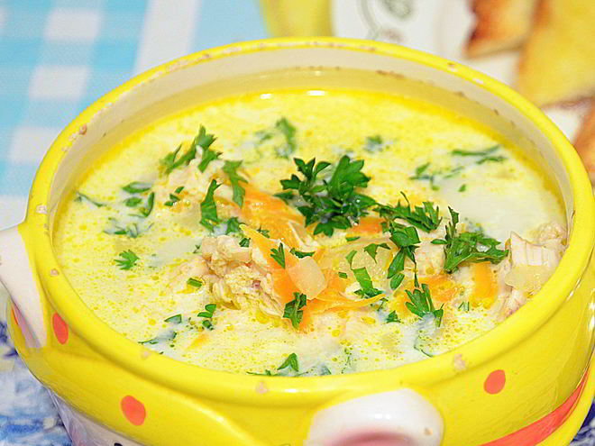 Рецепт сырного супа по-французски с плавленым сыром