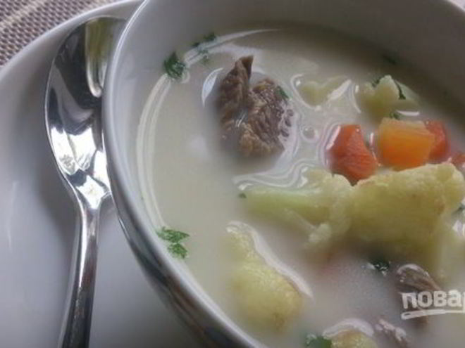 Рецепт сырного супа с говядиной
