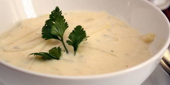 Сырный суп с кольраби