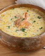 Сырный суп с креветками