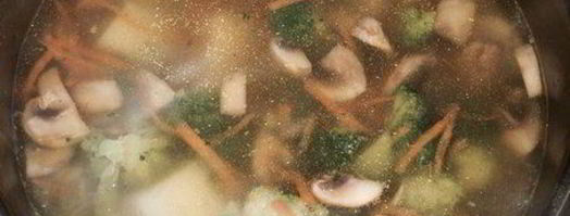 сырный суп с шампиньонами и брокколи. Шаг 5