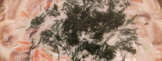 сырный суп с шампиньонами и брокколи. Шаг 6