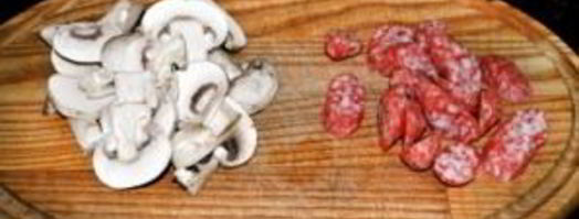 сырный суп с шампиньонами и копченостями. Шаг 4